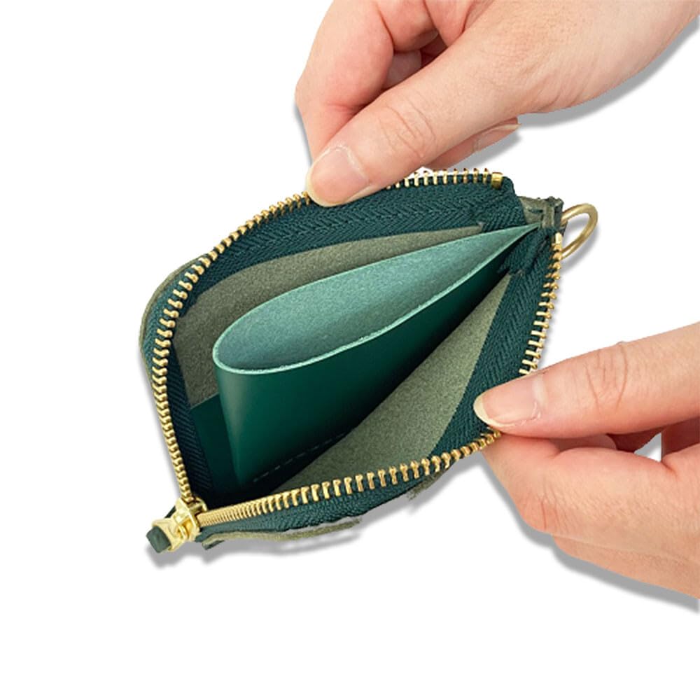 Универсальный кожаный кошелек-комбинезон (с D-кольцом, Коровья кожа) [UV131AR] Кошелек с гравировкой 76BEG