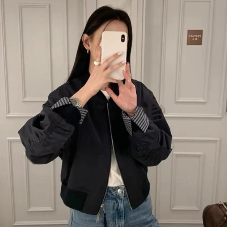 Женская короткая куртка в японском стиле, маленького размера, свободного кроя: Весенне-осенняя куртка-авиатор для бейсбола