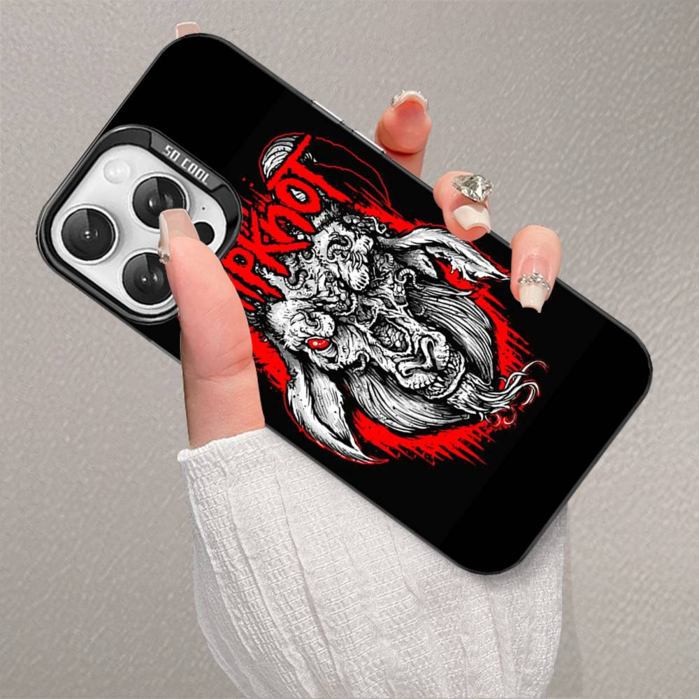 Чехол для телефона группы Slipknot Серебристый корпус Для IPhone 17 16 15 14 13 12 11 Pro Max Plus