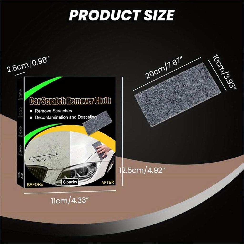 6 шт. улучшенная наноблестящая ткань для удаления царапин с автомобиля-наноблестящая ткань для удаления царапин для транспортных средств, ремонт глубоких царапин на автомобильной краске