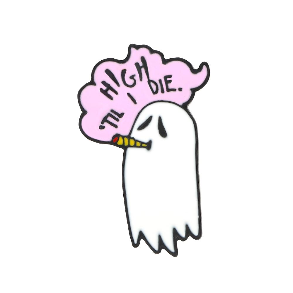 Милая эмалированная булавка для курения Boo Ghost, брошь с героями мультфильмов для женщин и мужчин, джинсовые куртки, булавки для лацканов, значки на рюкзак, детские модные украшения