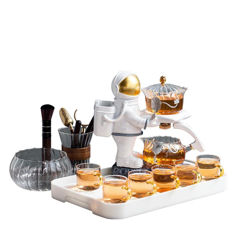 Новый астронавт креативный рыбный магнитный чайник стеклянный ленивый автоматический чайник для приготовления чая бытовой пуэр улун чайный набор заварник для питья