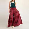 Women's Fashion Ruffled Pocket British Vintage Check Wide-Leg Colour-Blocking Suspender Jumpsuit