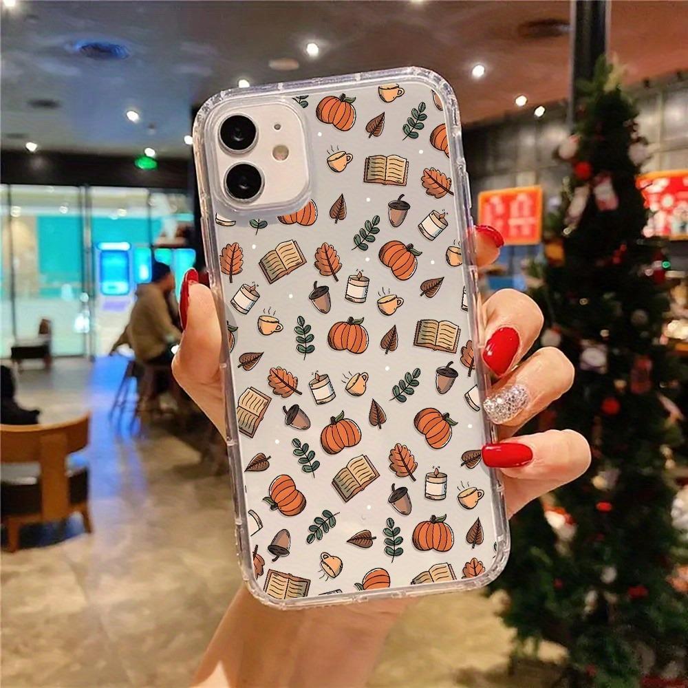 Осенний Декор Осенняя Эстетика Прозрачный Чехол для Телефона для iPhone 17 16 11 15 14 13 12 Pro Max XR XS 7 8 Plus 16 Прозрачный Бампер