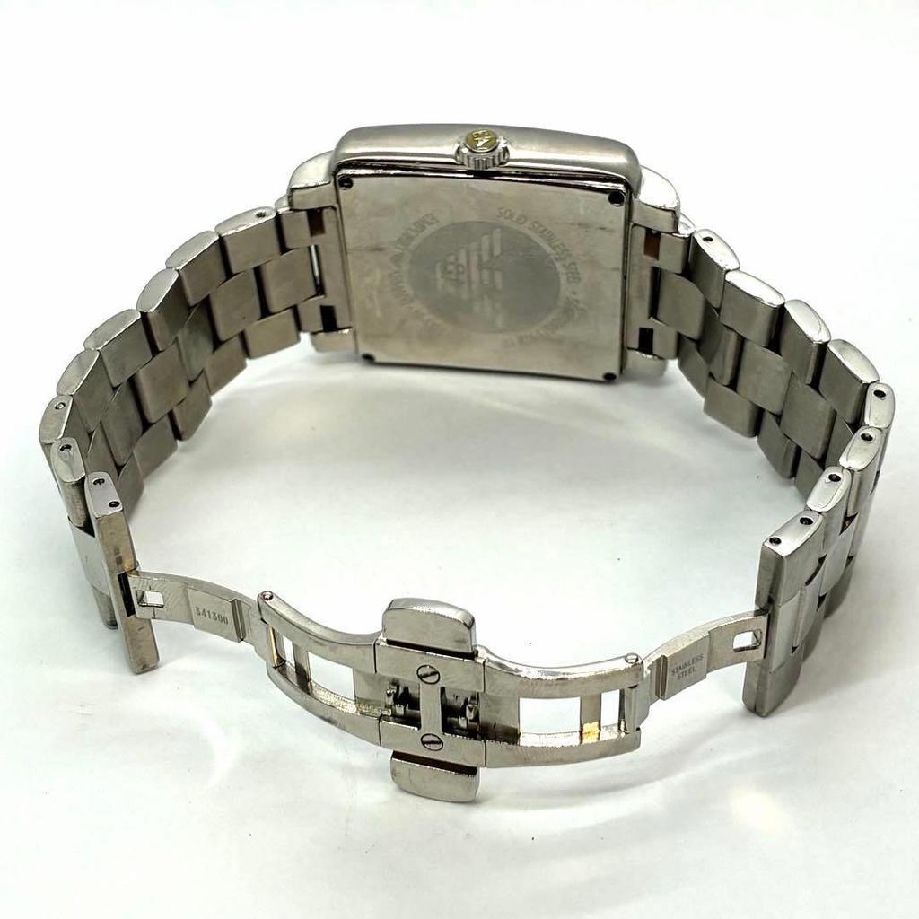 Used Working New Battery Beautiful ConditionEMPORIO ARMANI Square Quartz Watch