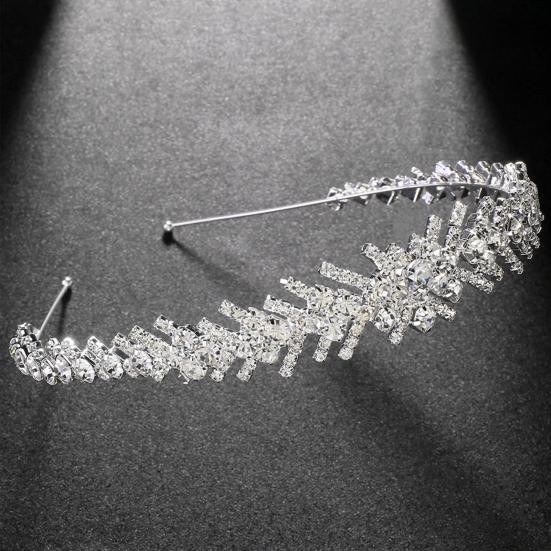 Свадебный обруч для волос со стразами и листьями, обруч для волос, женская легкая повязка на голову, свадебные аксессуары для сцены