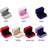 High-quality Wedding Square Velvet Jewelry Case Display Box Couple Double Ring Box Storage Box