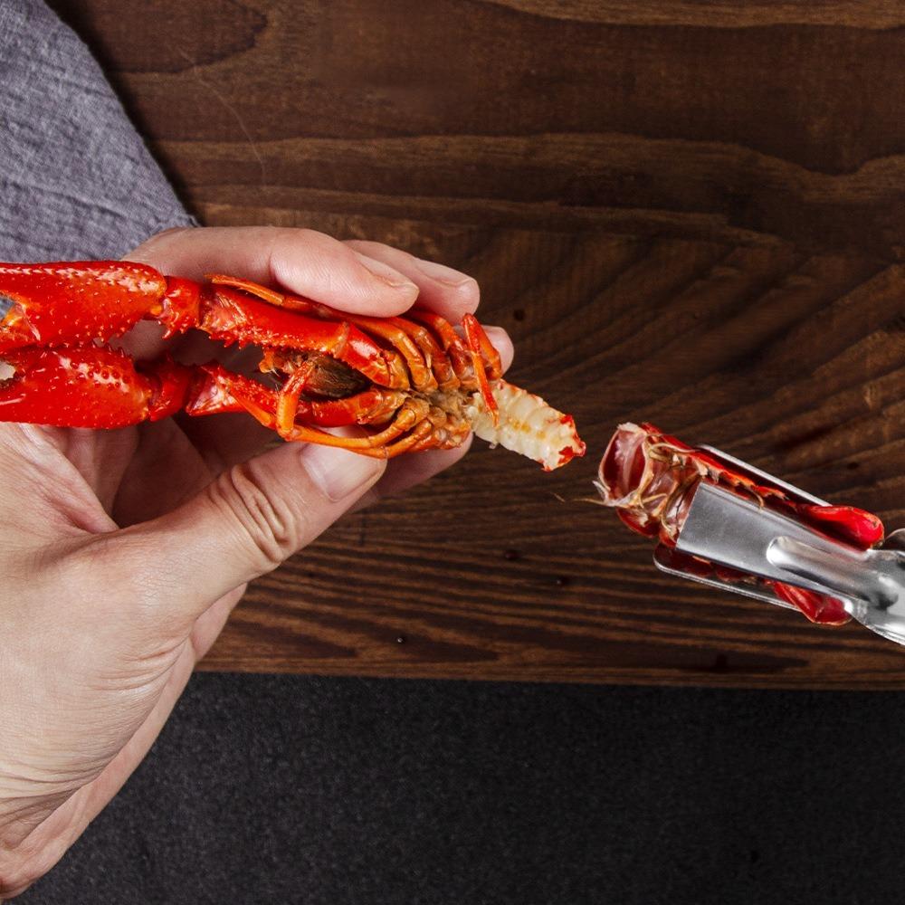 Нержавеющая сталь Клешня для снятия панциря с креветок Практичный инструмент для чистки раков Портативный инструмент для чистки креветок Главная