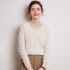 Fanzhen Women's V-Neck 100% Cashmere Sweater