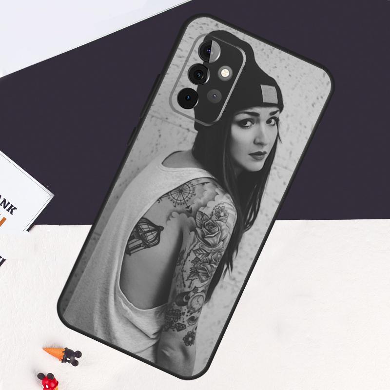 Sexy Tattoo Girl Case For Samsung Galaxy A22 A16 A33 A36 A56 A26 A15 A55 A53 A35 A32 A52 A54 A34 A14 A05 A06