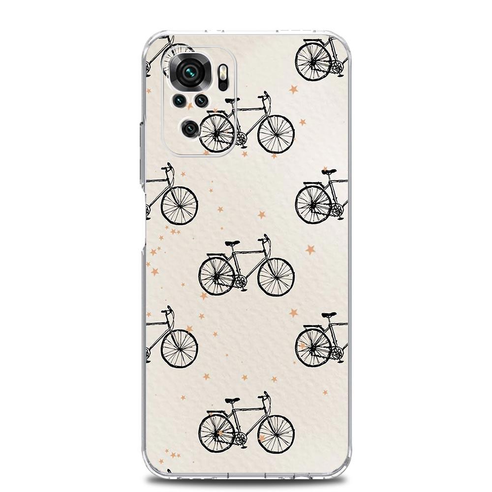 Чехол для телефона для Xiaomi Redmi Note 15 14 13 12 4G 10 11 Pro Plus 5G 14C 13C 12C 10C 7 Прозрачная крышка Горный велосипед Велоспорт искусство