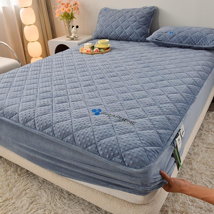 Новый графеновый молочный флис с хлопчатобумажной простыней, теплое и быстро нагревающееся покрывало, защитный чехол для дома Simmons