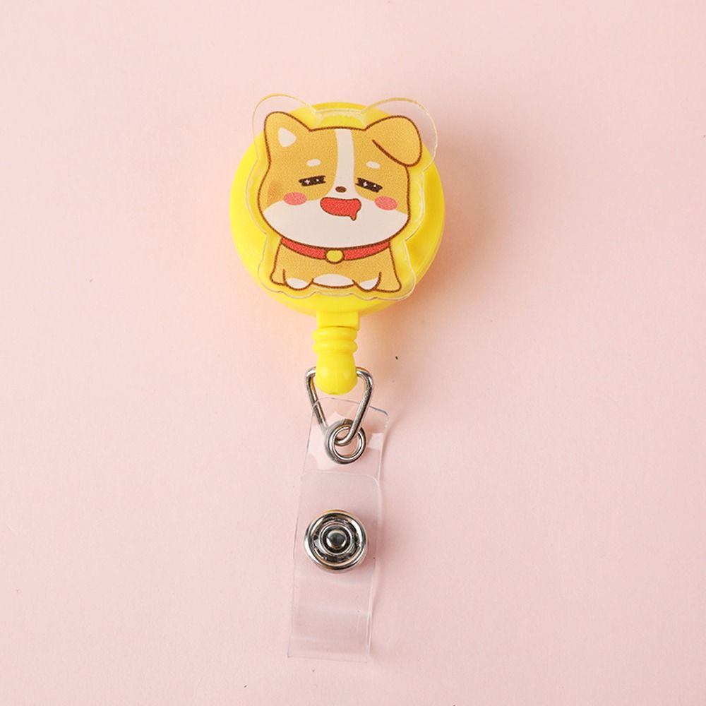 New Cute Silicone Fruits Avocado Retractable Pull Badge Reel ID Lanyard Name Tag Card Badge Holder Reels