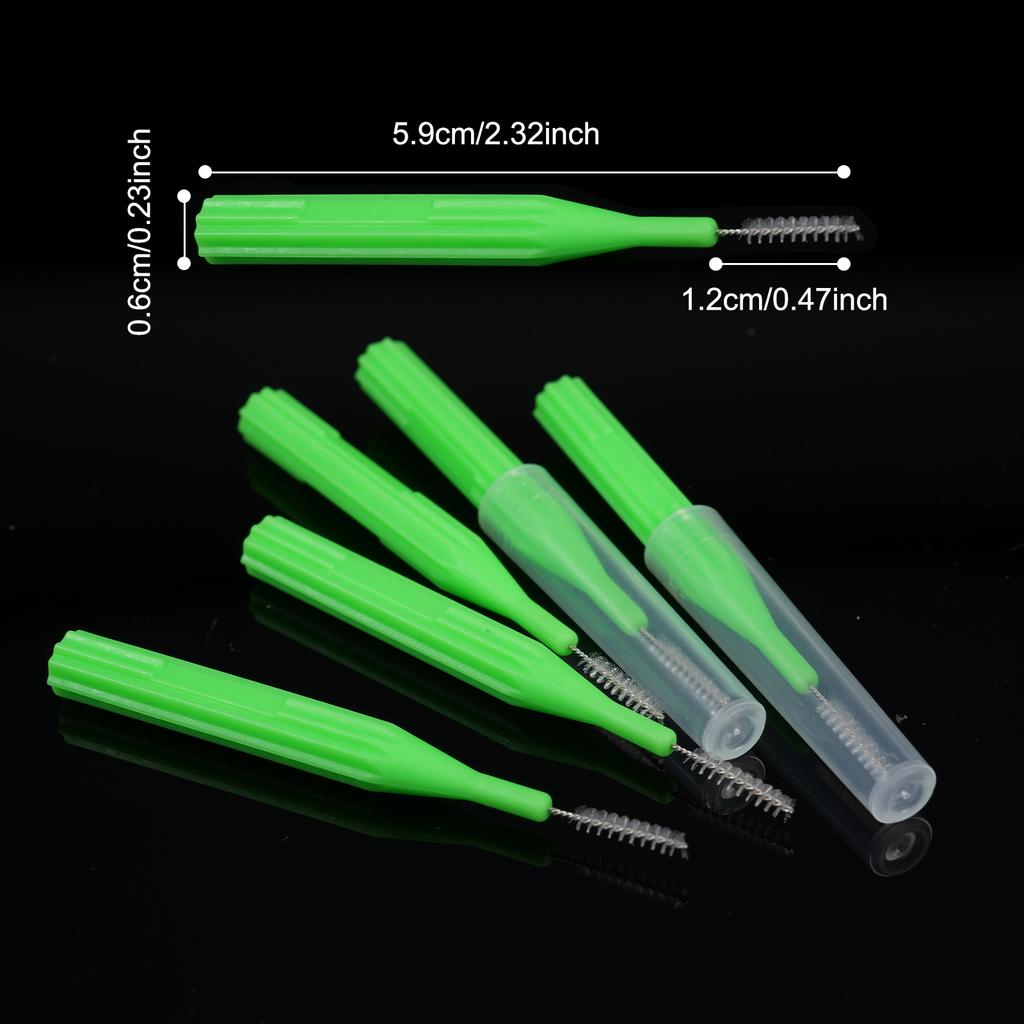 100PCS Interdental Brushes Dental Floss Toothpick Orthodontic Braces Brush Tooth Cleaning Tool Oral Care with Storage Box