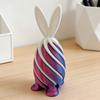 3D Printed Spiral Bunny Fidget Toy Gear Liquid Flow Cone With Rotating Design Anxiety Relief Toys Easter Day Desk Ornament Gift