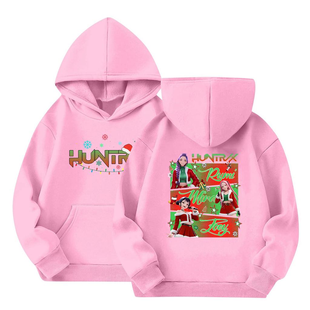 Kids' Long Sleeve Loose Pullover Letter Print Drawstring Hooded Sweatshirt