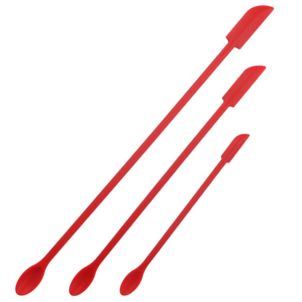 Набор из 3 силиконовых шпателей, двухсторонний скребок, косметический джем, крем, глубокая бутылка, мини-шпатель с удлиненным маленьким кончиком, инструмент для спа-макияжа