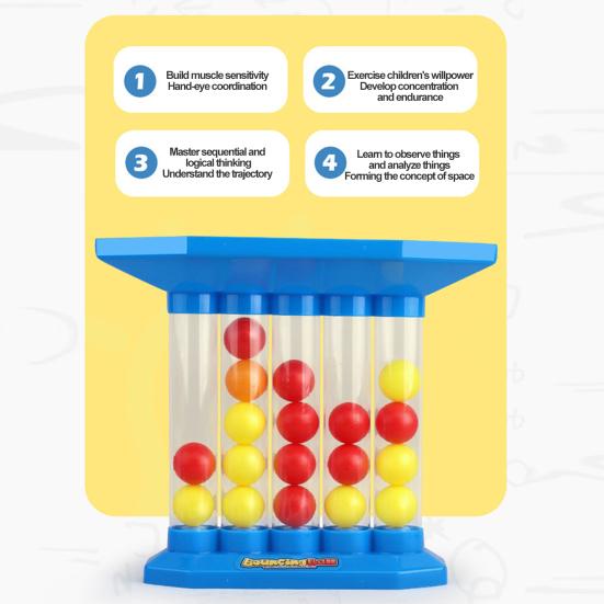 Детская прыгающая настольная игра для всей семьи, для взрослых, для детей, с мячом, для нескольких игроков, интерактивная четырехлинейная красочная настольная игра с мячом