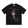 Hot Rapper 2pac Printed T Shirt Fashion High Quality Short Sleeves T Shirts Oversized Hip Hop Streetwear Men's Cotton T-shirt