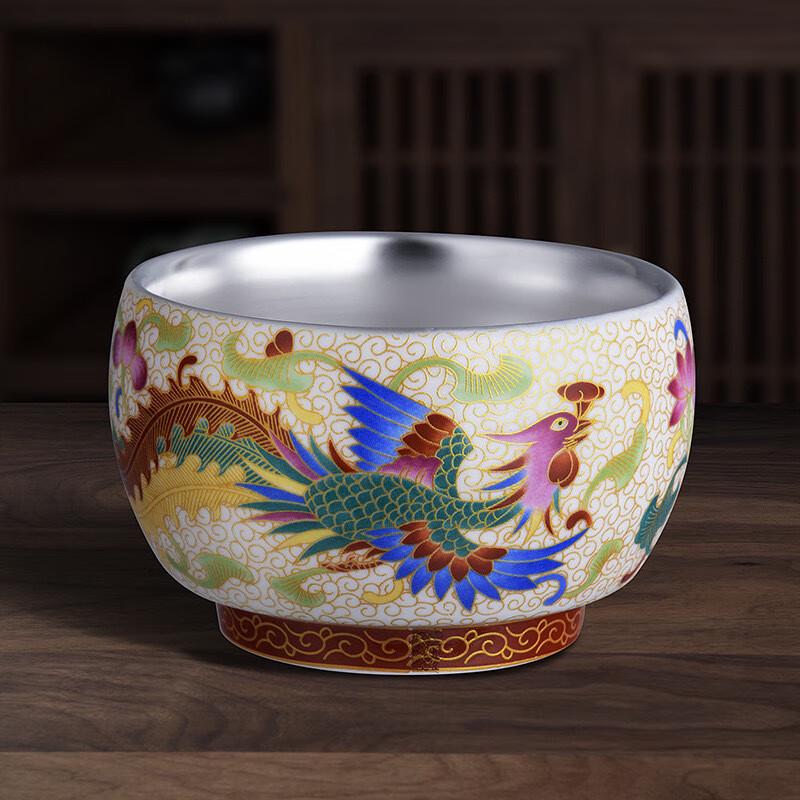 Dragon & Phoenix Ceramic Tea Cup Set