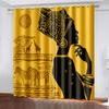 Африканские старинные затемняющие шторы ретро египетские детские подростковые шторы для спальни декор для гостиной(2Панели)Кортина