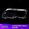 Для BMW E46 Coupe Convertible 1999-2003 до рестайлинга M3 2000-2006 автомобильные фары с прозрачными линзами, прозрачная крышка, автомобильные аксессуары