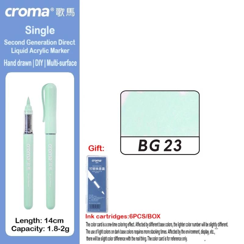 Набор многоразовых акриловых маркеров Croma 160/1 Colors с мягким наконечником, смываемые акварельные кисти, школьные принадлежности