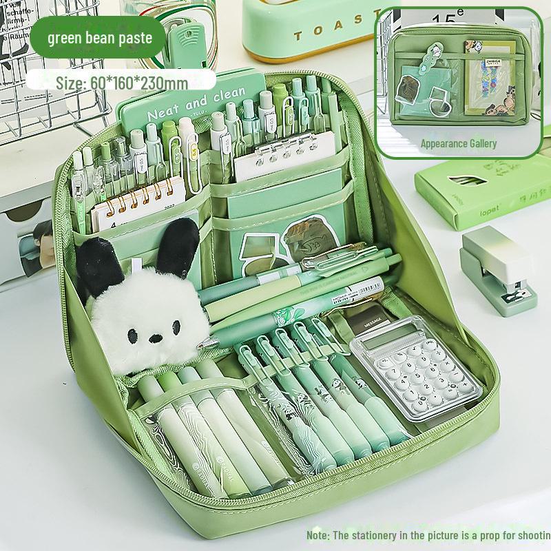 12-слойный пенал большой вместимости с изображением панды для девочек и мальчиков начальной и средней школы — ценный органайзер для канцелярских принадлежностей