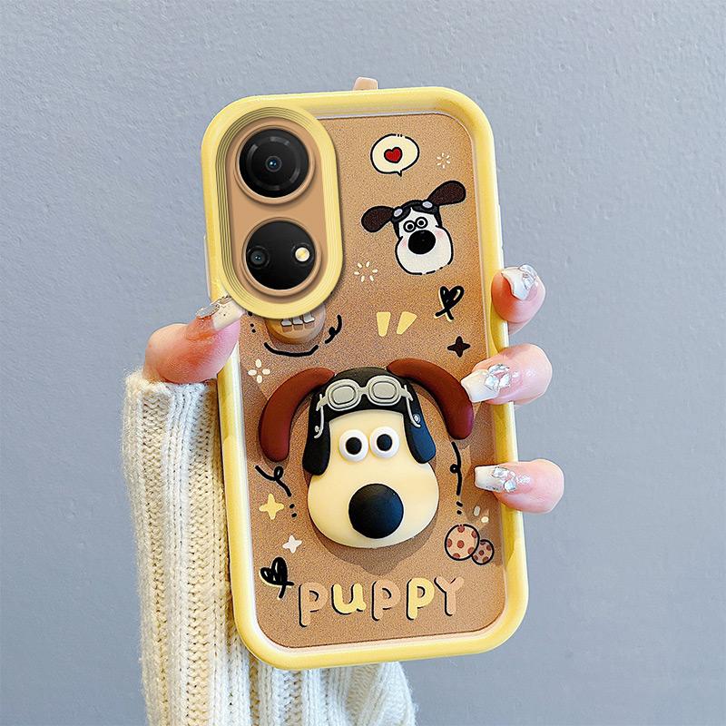 KEYSION Противоударный чехол для Honor X7 с ремешком Мягкий силиконовый милый 3D мультяшный чехол для телефона с куклой для Huawei Honor X7