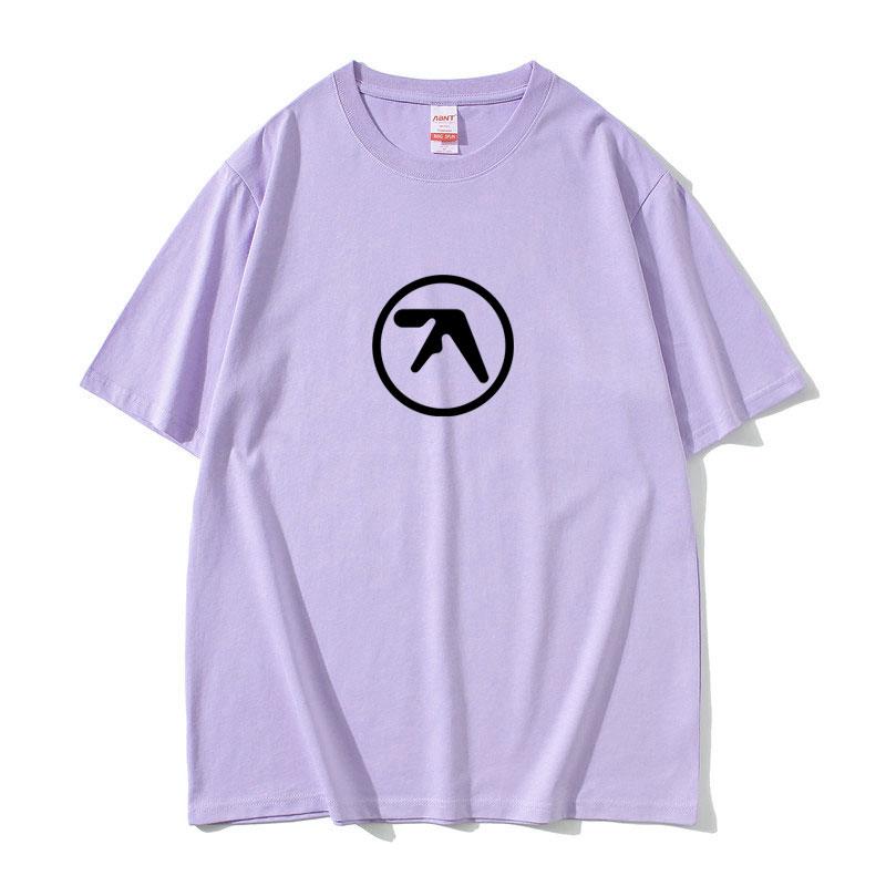 Футболка с принтом логотипа Aphex Twin Унисекс Женская Повседневная Хлопковая Винтажная С коротким рукавом Мужская Хип-Хоп Оверсайз Футболки Уличная одежда