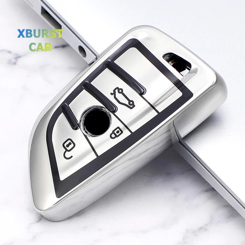 TPU чехол-брелок для BMW 2 3 5 7 серии X1 X3 X5 X6 F45 F46 G20 G30 G32 G11 G12 F48 G01 F15 F85 F16 F86 Чехол-держатель для ключа автомобиля