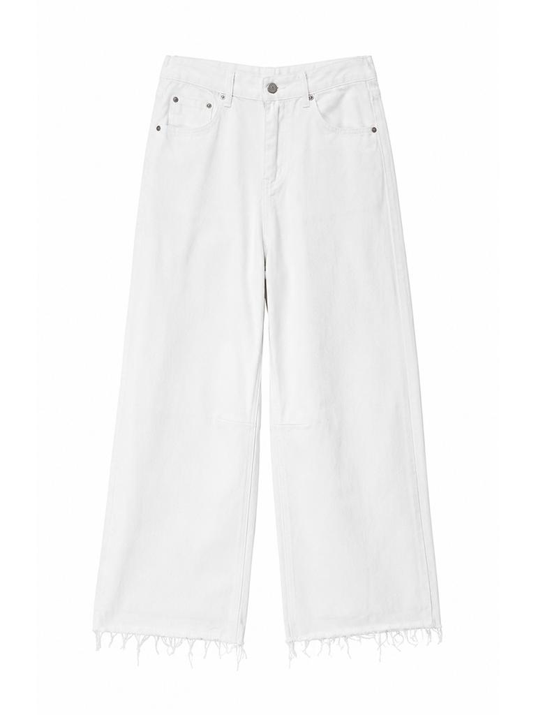 Хлопковые брюки Chaenseseunoi Lument Balloon Fit (Бежевый/Белый)/W262Pt11