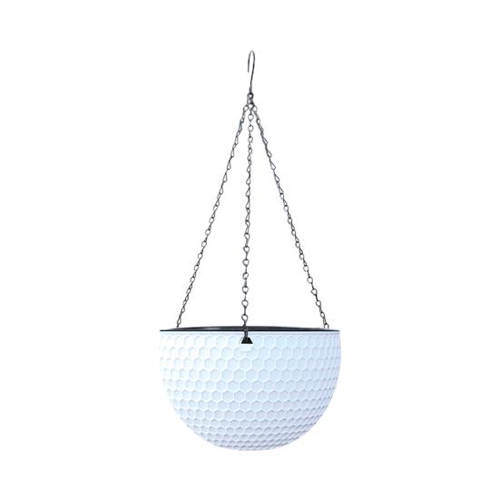 Подвесная корзина для цветов, имитация сот, самопоглощение воды, водонепроницаемая уличная вешалка для растений из смолы для сада