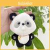 Adorable Cartoon Panda Plush Toy Keychain 12cm Soft Stuffed Animal Charm For Kids