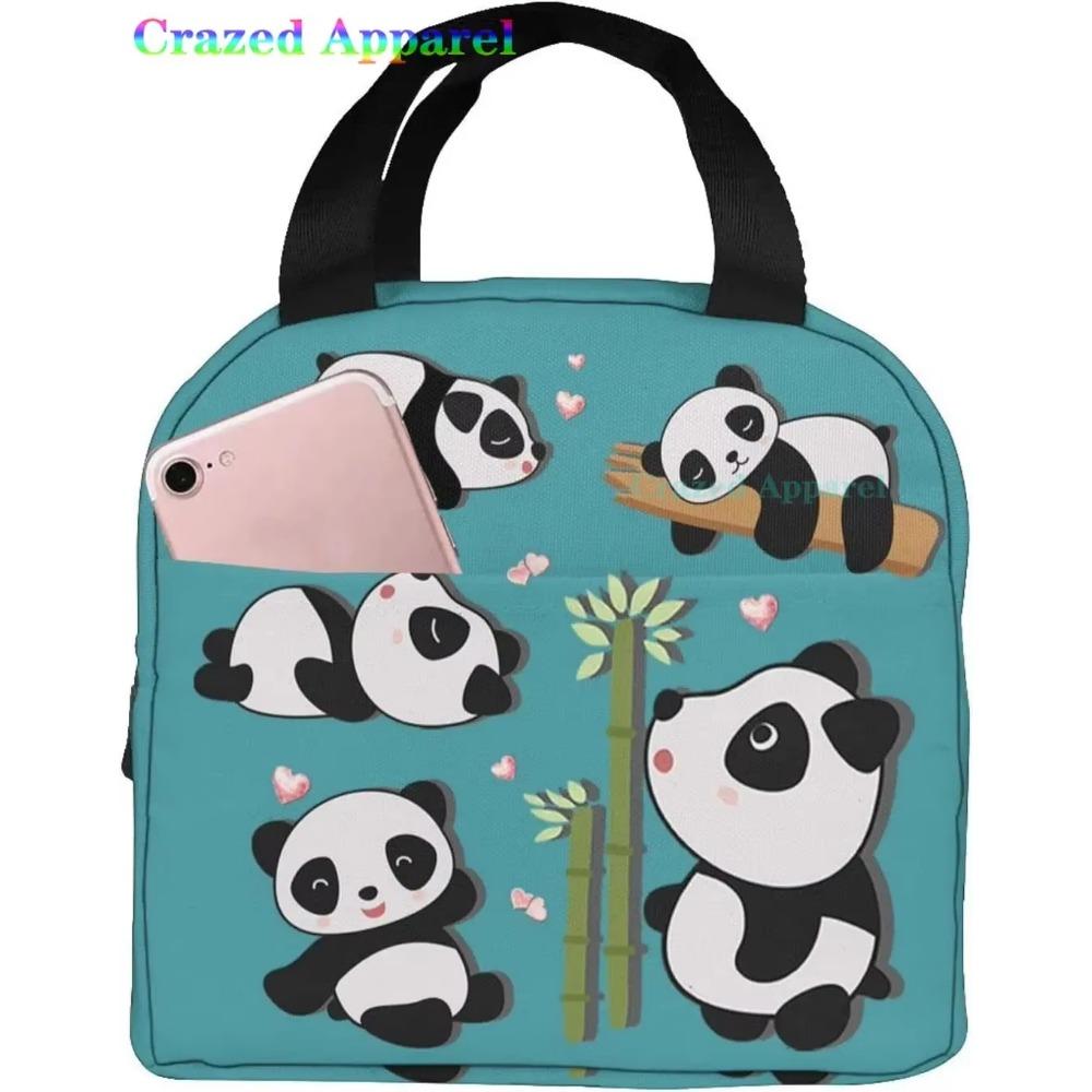 Милая розовая панда термобокс для ланча Bento Kawaii сумки для ланча Маленькие контейнеры для закусок Сумка-ланчбокс Изолированный пакет со льдом