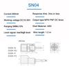 Бесконтактный переключатель металлический предел SN04 датчик квадратный водонепроницаемый NPN PNP NO NC DC три провода 10-30 В AC два провода 90-250 В