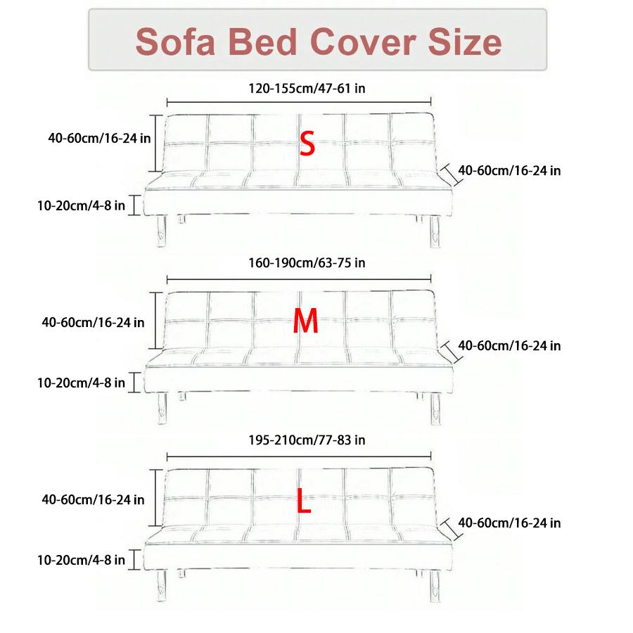 1 Pc Jacquard Sofa Bed Cover Stretch Futon Cover For Living Room Bedroom Stretchable Splash Can Be Easily Moved
