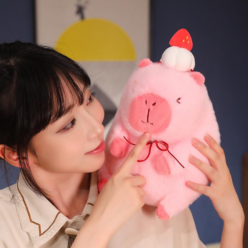 Очаровательная плюшевая игрушка капибара, аутентичная мягкая игрушка, подушка из мягкого короткого плюша