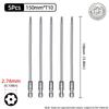 Magnetic Torx Screwdriver Bit 150mm T6-T40 1/4" Hex Shank Hollow Plum Blossom Hole Security Bits S2 Steel Electric Hand Tools