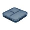 CB JAPAN Foodman Bento Box, 800ml, Slim, Upright Storage, Ash Navy, Antibacterial, Leak-Resistant, Double Sealing, Secured with 4-Point Locking, DSK