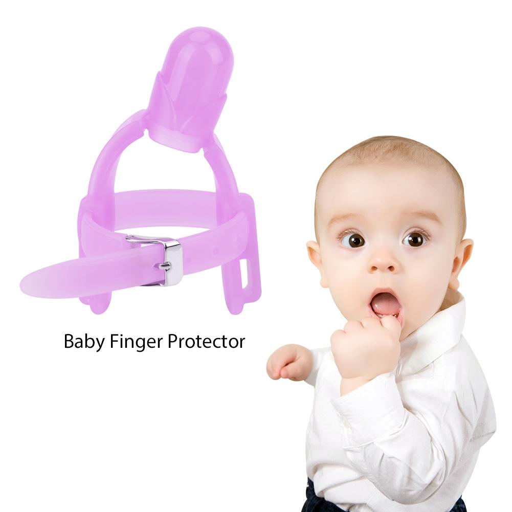 2colors Adjustable Thumb Sucking Finger Protector Silicone Biting Teether for Babies Infant