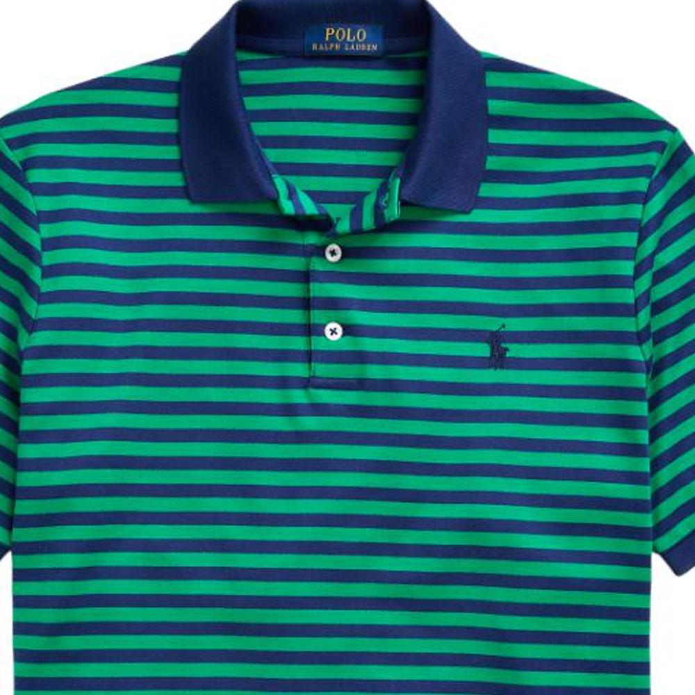 Polo Ralph Lauren цветные блоки полосатый логотип вышитый короткий рукав поло рубашка мужские топы зеленый MNPOKNI1N821162-300
