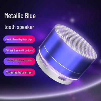 Металлическая беспроводная Bluetooth-колонка A10 - Уличная мини-портативная колонка с аккумулятором, заряжаемая через USB, с басами и возможностью вставки карты.