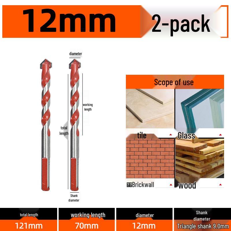 6 мм Сплавное треугольное сверло для бетона, стекла и цемента