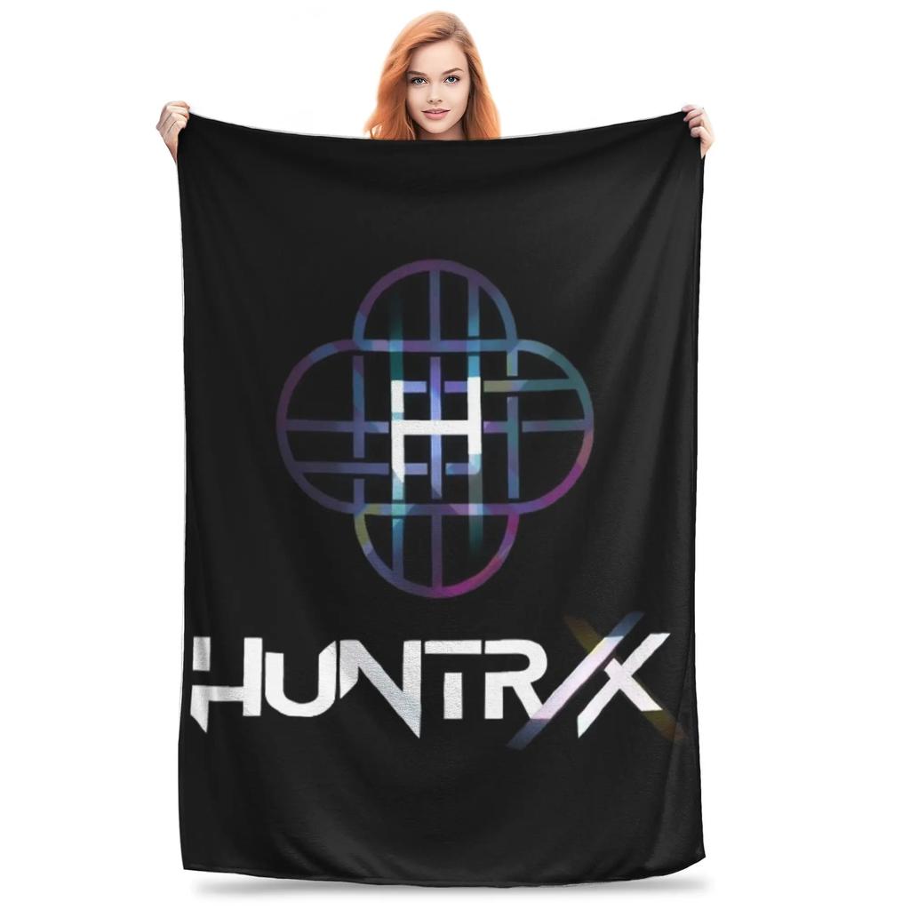 KPop Demon Hunters Huntrix Blankets Flannel Autumn/Winter Portable Soft Throw Blankets for Bedding Couch Bedspreads