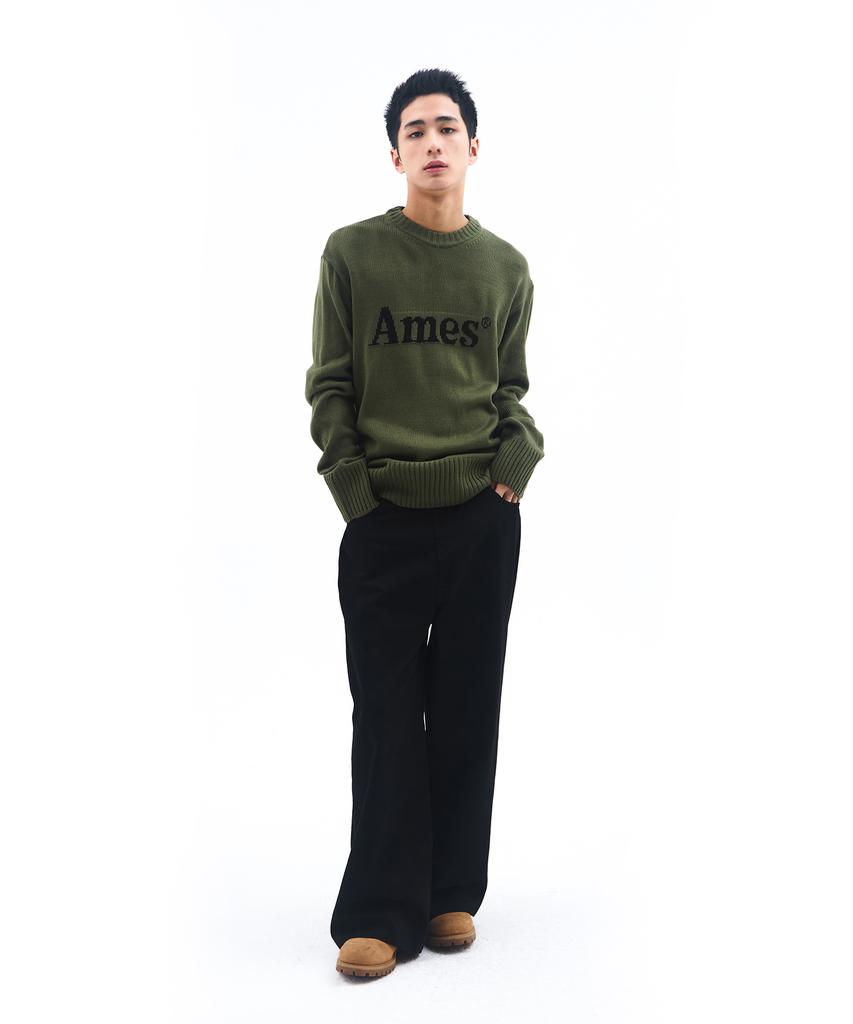 AMES-WORLDWIDE Basic Pullover Knit Khaki