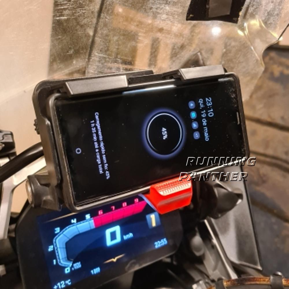 R1200RT R1250RT Motorcycle GPS Phone Holder USB Wireless Charging Navigation Bracket Base Lossless Port For BMW R 1200 1250 RT