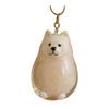 Yousheng Dog Hair Collector Keychain Dog Shape Charm Keychain Memorial Storage Box Transparent Pet Fur Keepsake Capsule Memorial Gift for Pet Lovers
