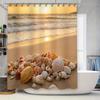 Ракушка Занавеска для душа в ванной с принтом Водонепроницаемая ткань Украшения для ванны Новое поступление Товары для дома