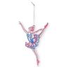 Winter Acrylic Christmas Ornaments Colorful Snowflake Ballerina Dancer Feather Hanging Ornaments for Xmas Tree Decor